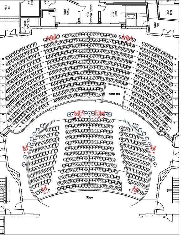 Orchestra Level Seating Map